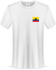 T-shirt with Ecuador flag