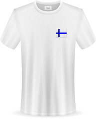 T-shirt with Finland flag