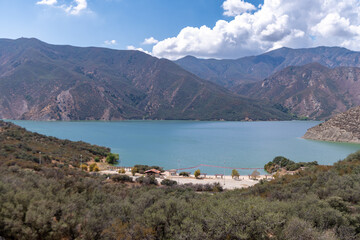 lake and mountains