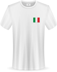 T-shirt with Italy flag