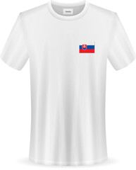 T-shirt with Slovakia flag