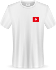 T-shirt with Tunisia flag