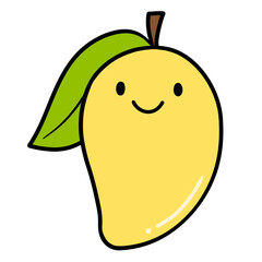 Fototapeta na wymiar Cute ripe mango