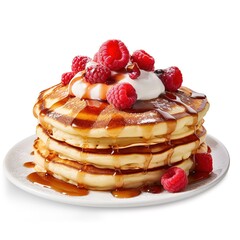 Photo of pancakes with a white background