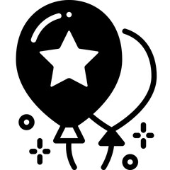 balloon solid line icon