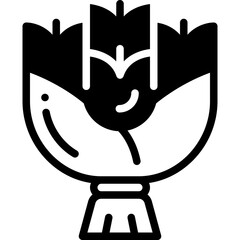 bouquet solid line icon