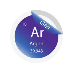 illustration of chemistry, The periodic table of the elements, Argon atom, properties of the chemical elements exhibit a periodic dependence on their atomic numbers