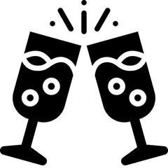 Obraz premium cheers solid icon