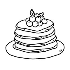 Pancake line for coloring