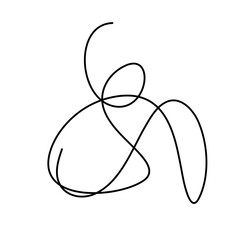 Illustration of a Black Thread Spool