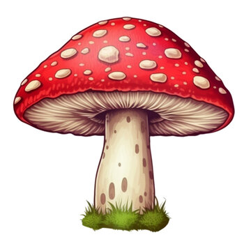Mushroom cartoon sticker