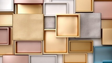 Fototapeta premium set of gold frames