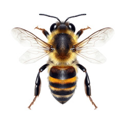 bee isolated on transparent background cutout