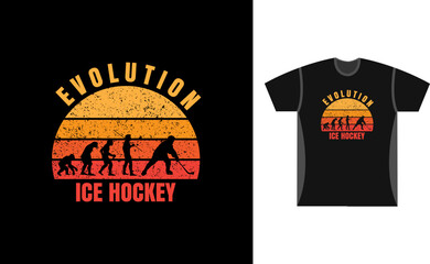 Evolution Ice Hockey t shirt design