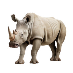 Fototapeta premium rhinoceros isolated on transparent background cutout