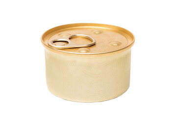 Small tin can isolated on a transparent background.