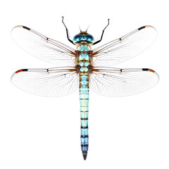 dragonfly close up isolated on transparent background cutout