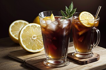 Fototapeta premium glass of lemonade