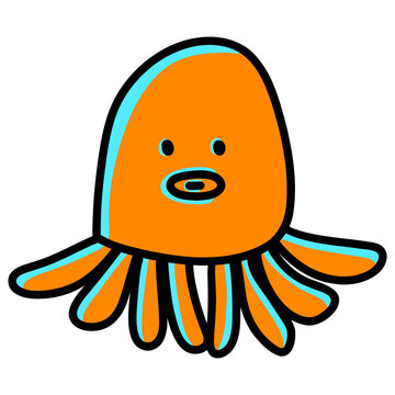 Orange squid