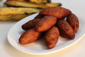 Unnakai. Stuffed plantain fritters from malabar, Kerala