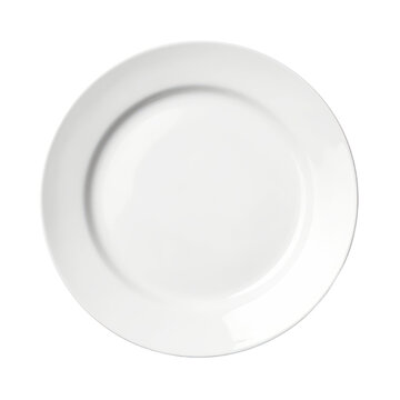 white plate isolated on transparent background cutout