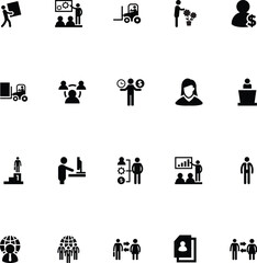 Working Human Vector Icons