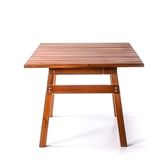 Wooden table isolate on white background