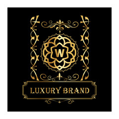Initial letter luxury beauty flourishes ornament monogram logo Swoosh Letter Logo Design for business and company identity. Water Wave Logo with modern trendy