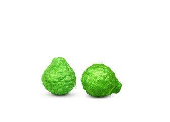 Two whole kaffir limes PNG transparent