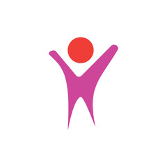 Obraz premium single Person logo abstract vector illustration eps