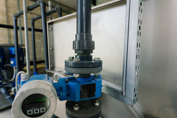 New boiler station, boiler room, engine room. Technical equipment.