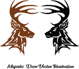 Captivating Deer Face Vector Design