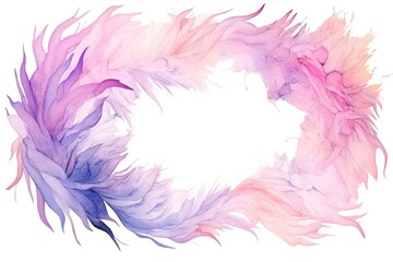 Obraz premium Blush pink and lilac bubbles forming a border frame