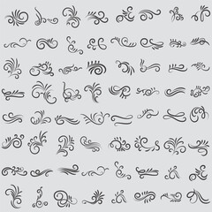 Vector illustration graphic elements for design, Swirl elements decorative illustration