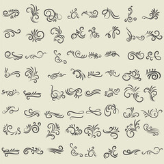 Vector illustration graphic elements for design, Swirl elements decorative illustration