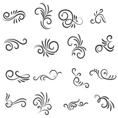 Vector illustration graphic elements for design, Swirl elements decorative illustration