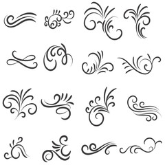 Vector illustration graphic elements for design, Swirl elements decorative illustration