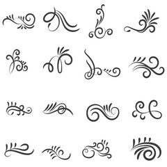 Vector illustration graphic elements for design, Swirl elements decorative illustration