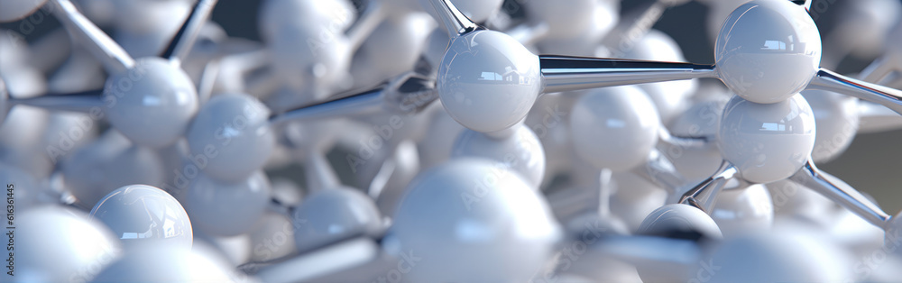 Aufkleber molecular structure. 3d illustration. 3d rendering. generative ai