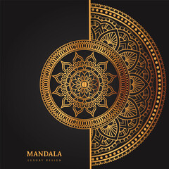 luxury mandala with abstract background. Decorative mandala design for cover, card, invitation, print, poster,  banner, brochure, 