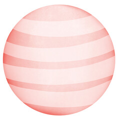 Single light red planet illustration