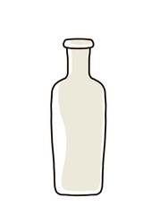 hand drawing bottle with cork