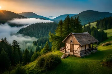 Lake Bled Slovenia. Beautiful mountain lake with small Pilgrimage Church.
