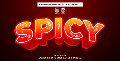 Beautiful editable text effect spicy style