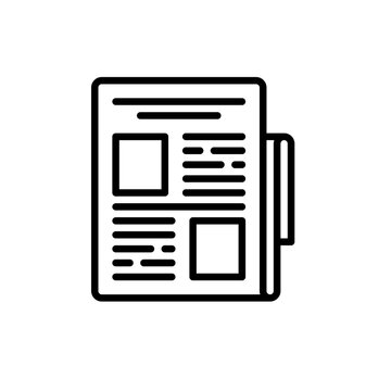 Newspaper icon vector set. news illustration sign collection. press symbol. 