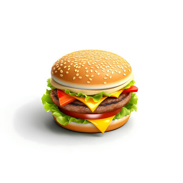Illustration - hamburger on a white background.