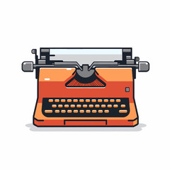 Old fasioned typewriter - vector, illustration