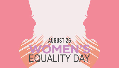 Women's Equality Day in United States celebrated annually in August 26. banner, Holiday, poster, card and background design.