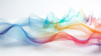 New age of data visualization. Data science and visual management design concept. Abstract background. Hand edited, generative AI based. 