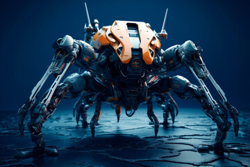 Fototapeta premium Combat fantastic reconnaissance drone. Generative AI